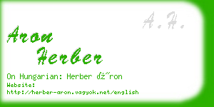 aron herber business card